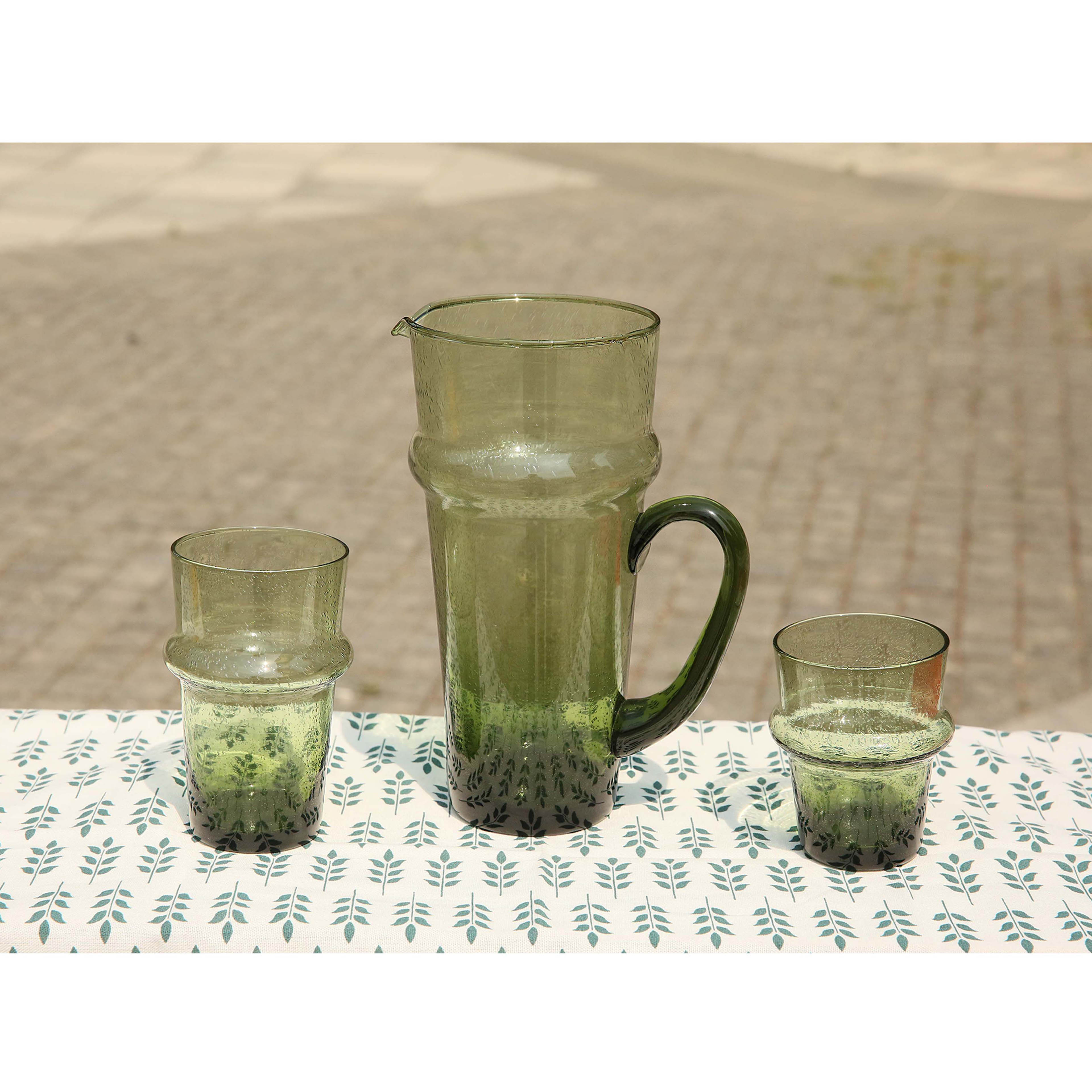 Bubble glass set,Recycle glass,Tumbler Hibal and jug,Beverage Glassware for Dinner Party Wedding Bar 180ml/220ml/1.4L