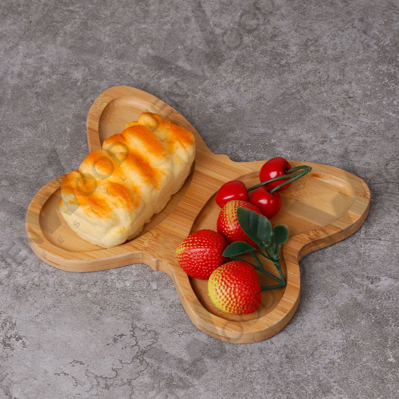 cartoon animal bamboo plate