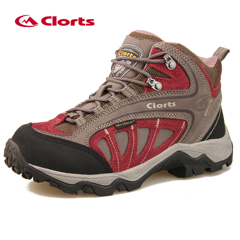 CLORTS Nubuck Leather Waterproof Rubber Outsole Hiking Boots
