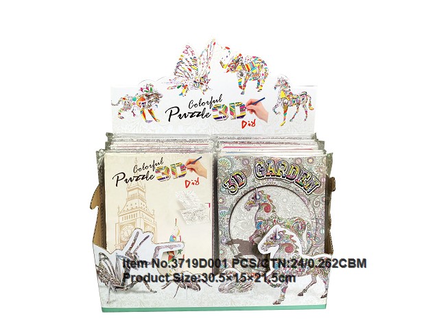 3d coloring puzzle 24 assorted