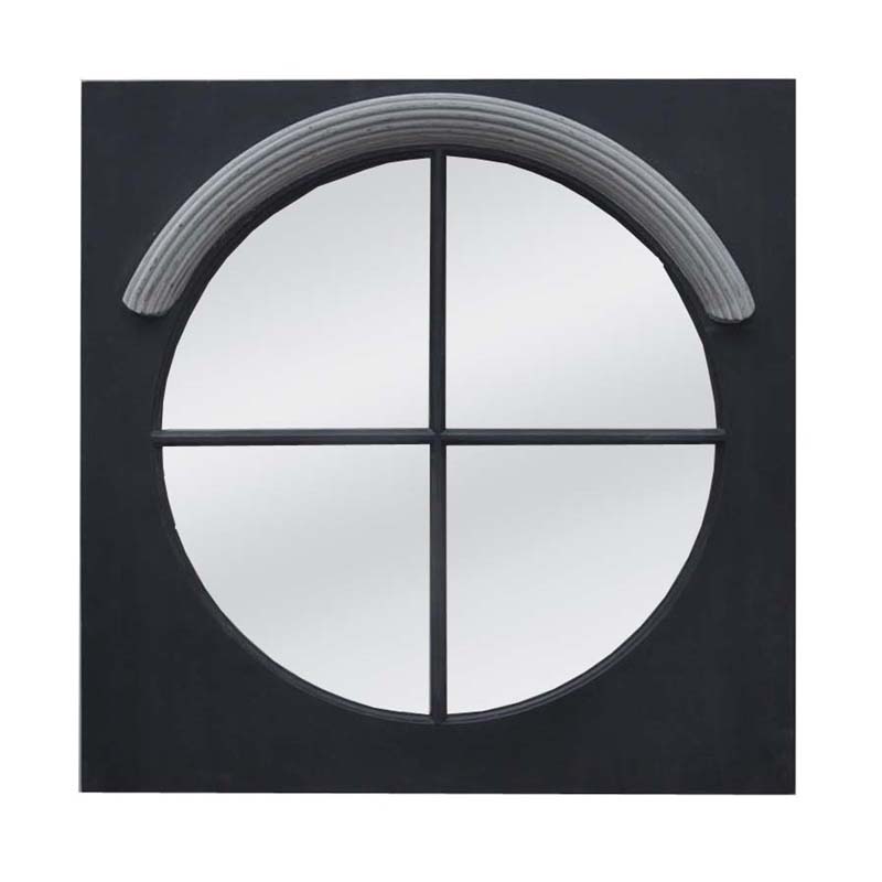 coal grey and pale grey frame with flat mirror