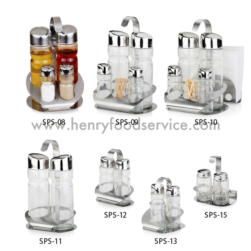 Salt&Pepper Shakers w/Rack