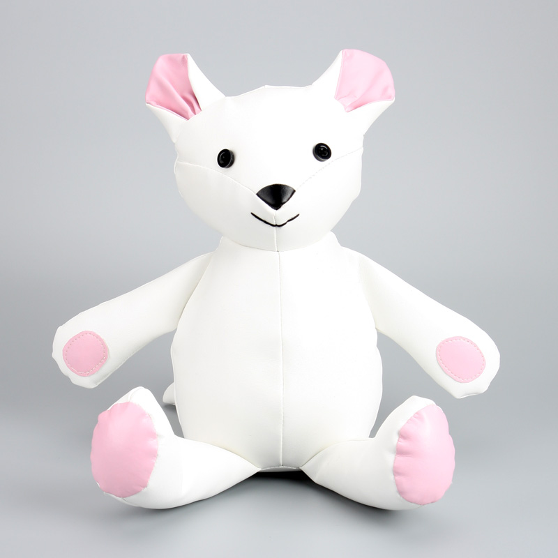 White Microfiber Leather Bunny Boy Gifts for Kids