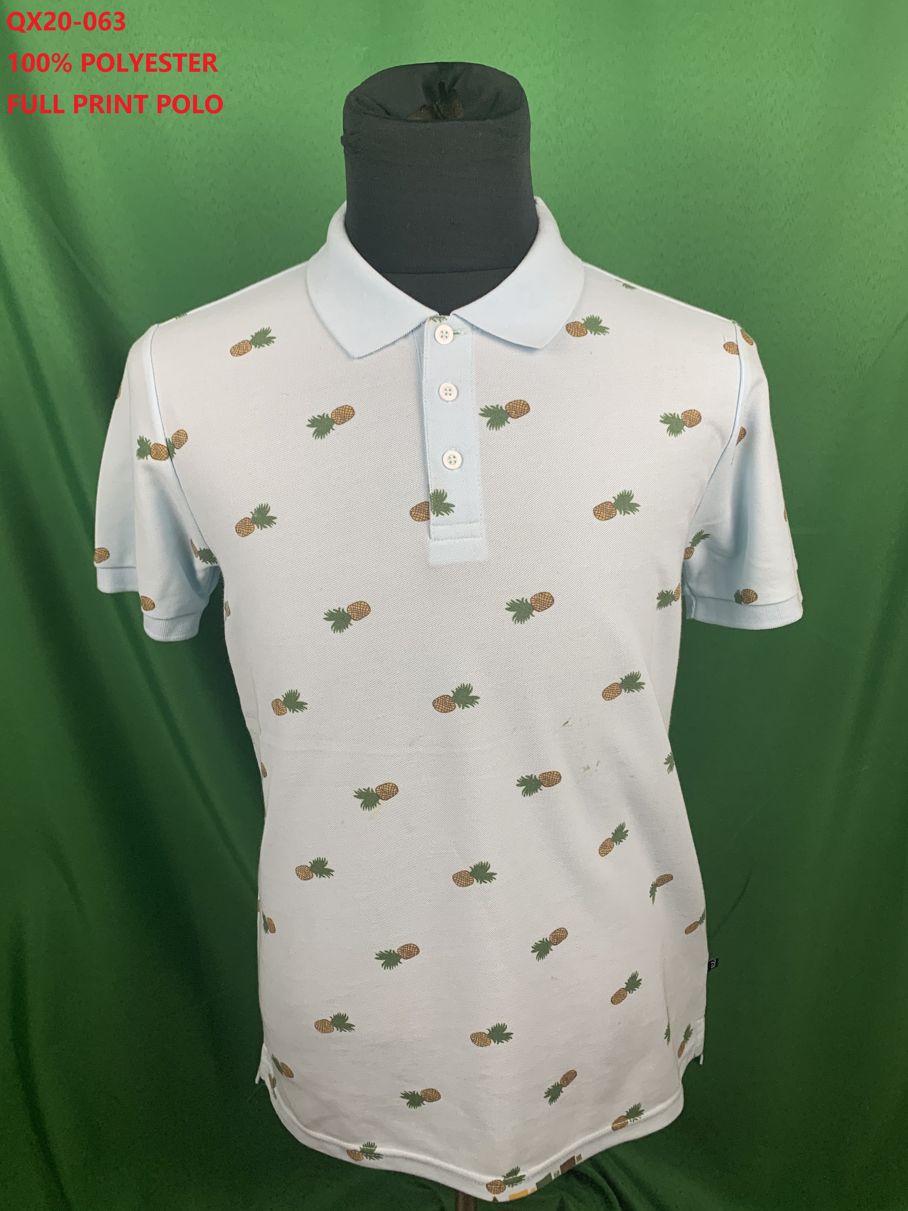 Qx20-063 100% Polyester Full Print Polo