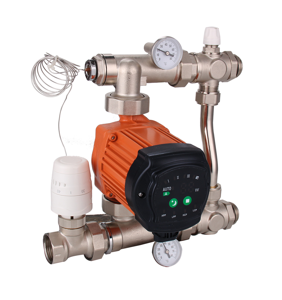Underfloor heating manifold with mixing unit plumbing equipment