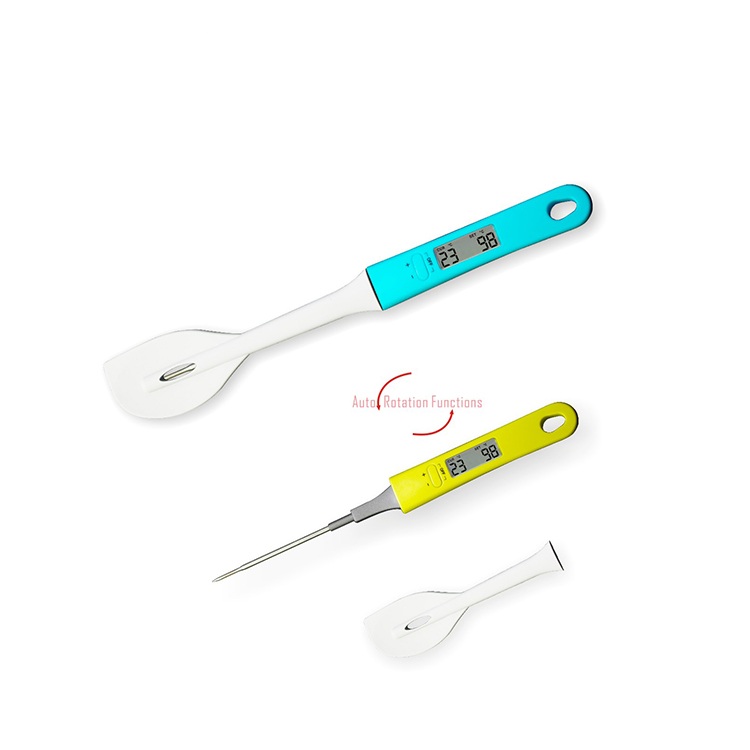 Digital thermometer with spatula