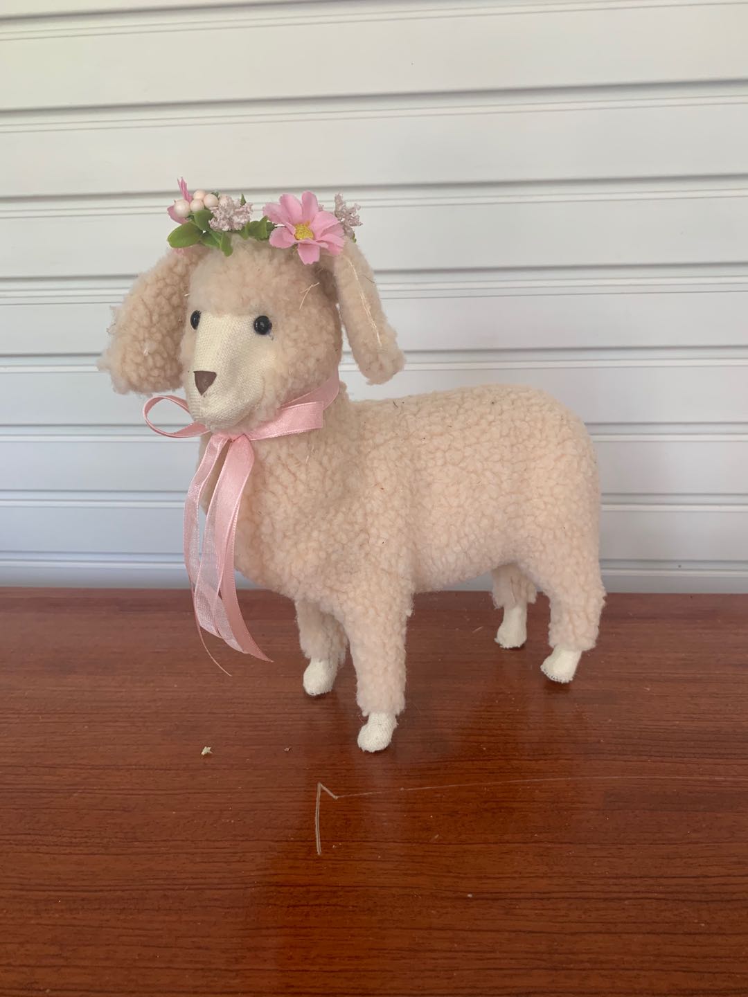 Foam Sheep With Flower Deco