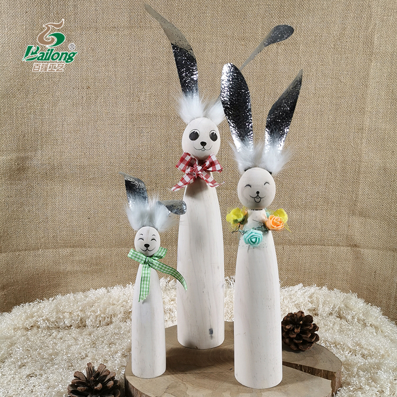 Factory Custom Wooden Decorative Easter Bunny