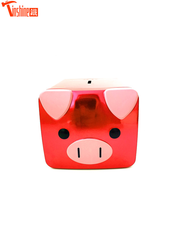 Tinbox, tin can , tin package, metal box, metal can, containe, canister, Magic pig cosmetic tinbox