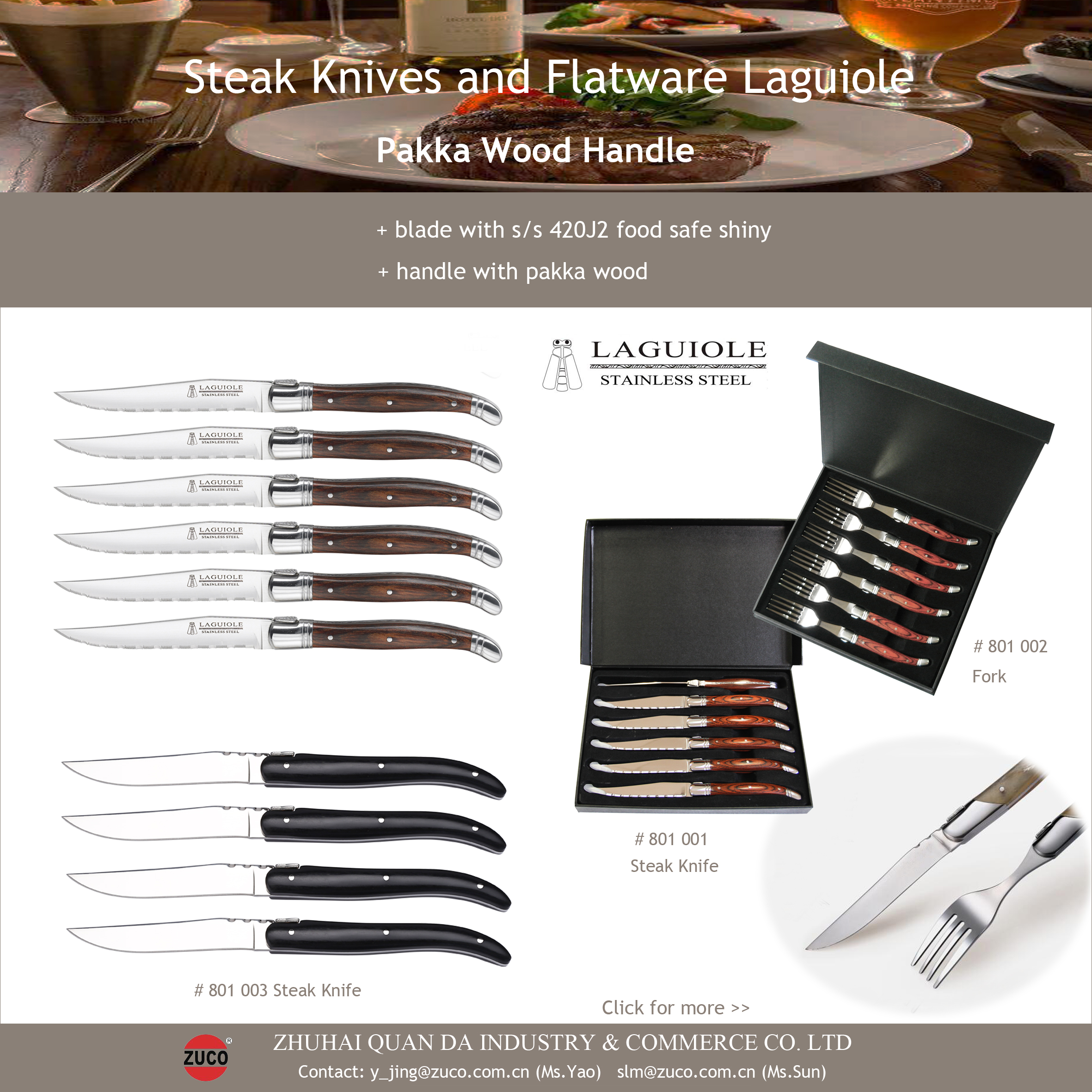 Steak Knives and Flatware Laguiole