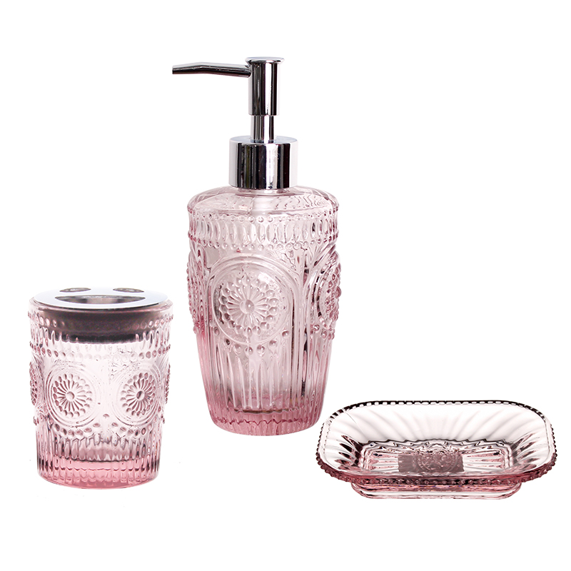 Solid colour lotion glass bottle