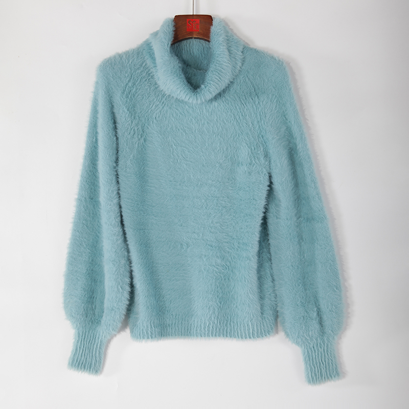 Lady knitting sweater