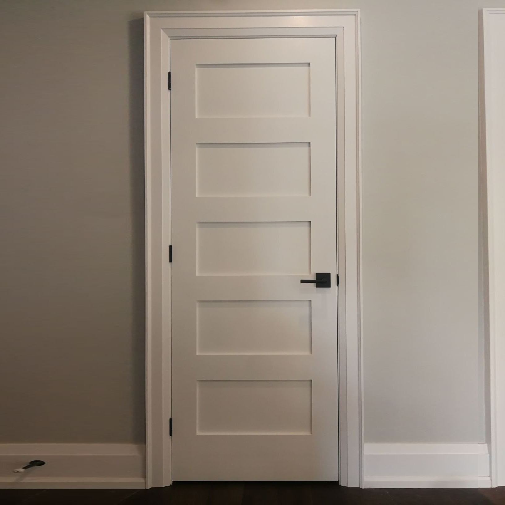 5 Panel White Shaker Door