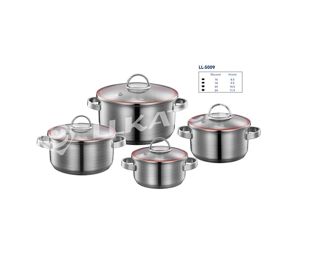 stainless steel 8pcs cookware set