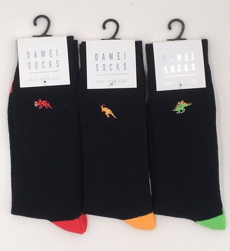 mens embroidery cotton socks