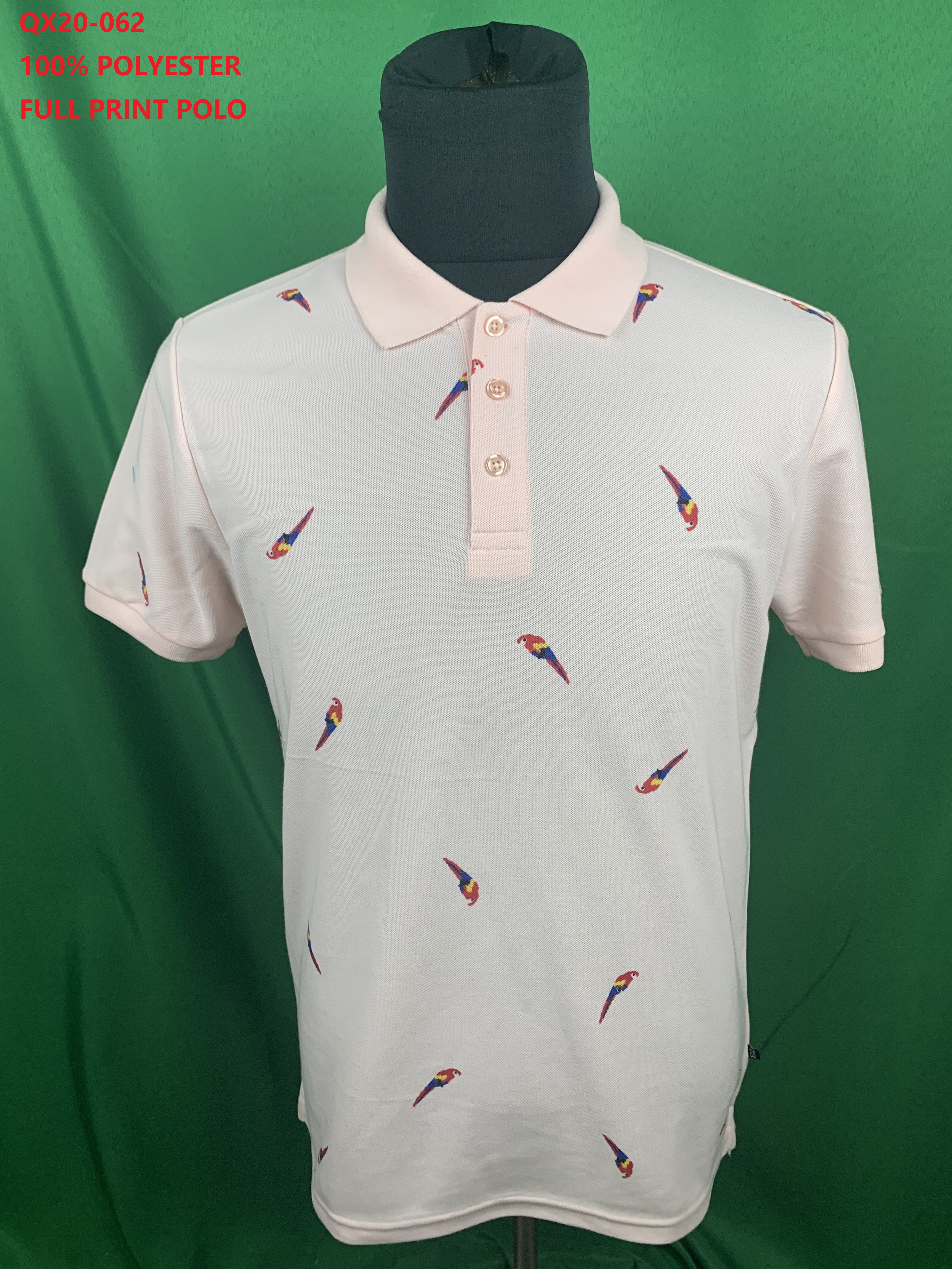 Qx20-062 100% Polyester Full Print Polo