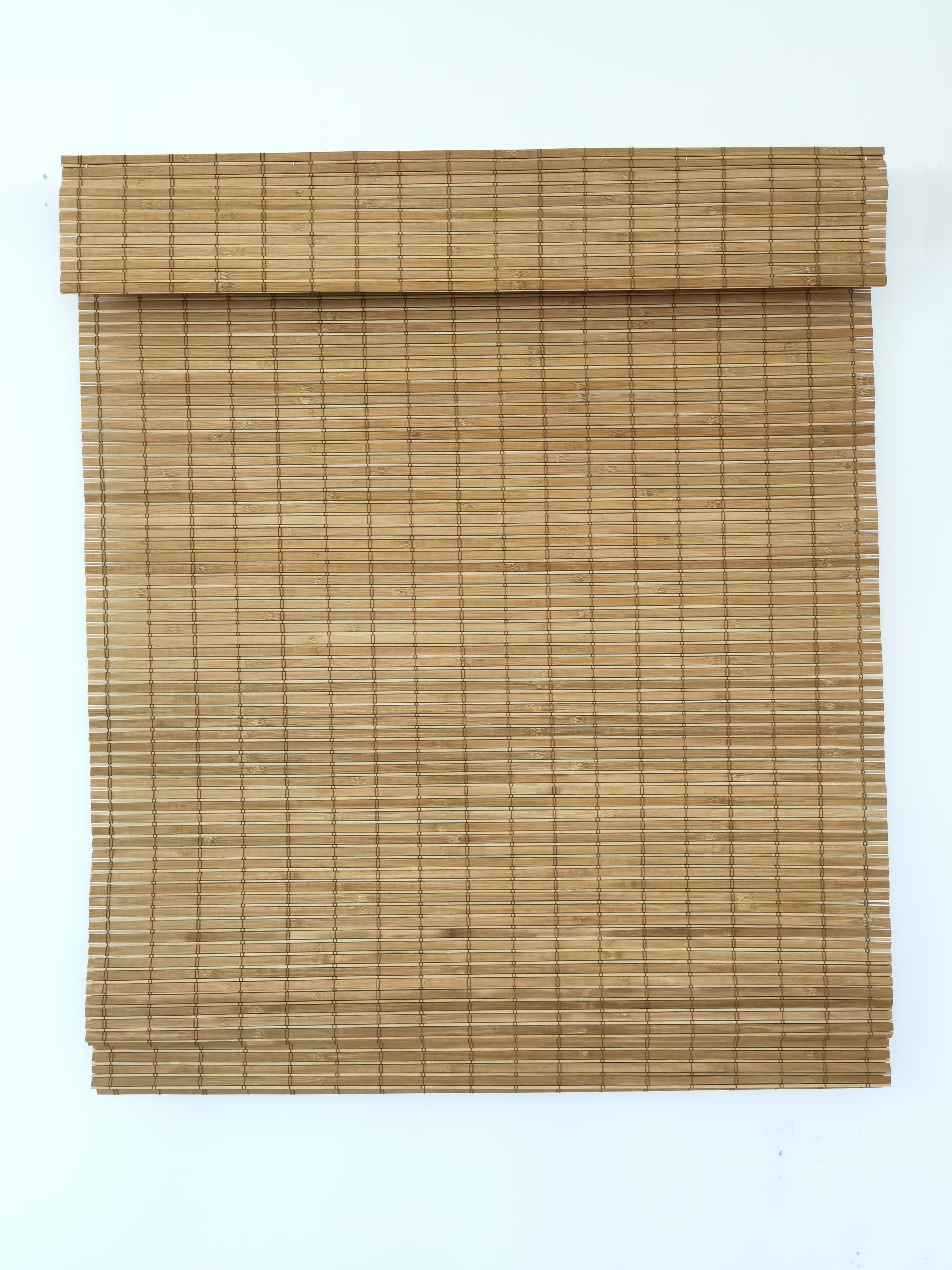Cordless bamboo roman blind