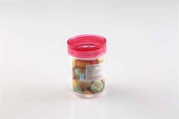 0.39l Glass Storage Jar With Plastic Lid