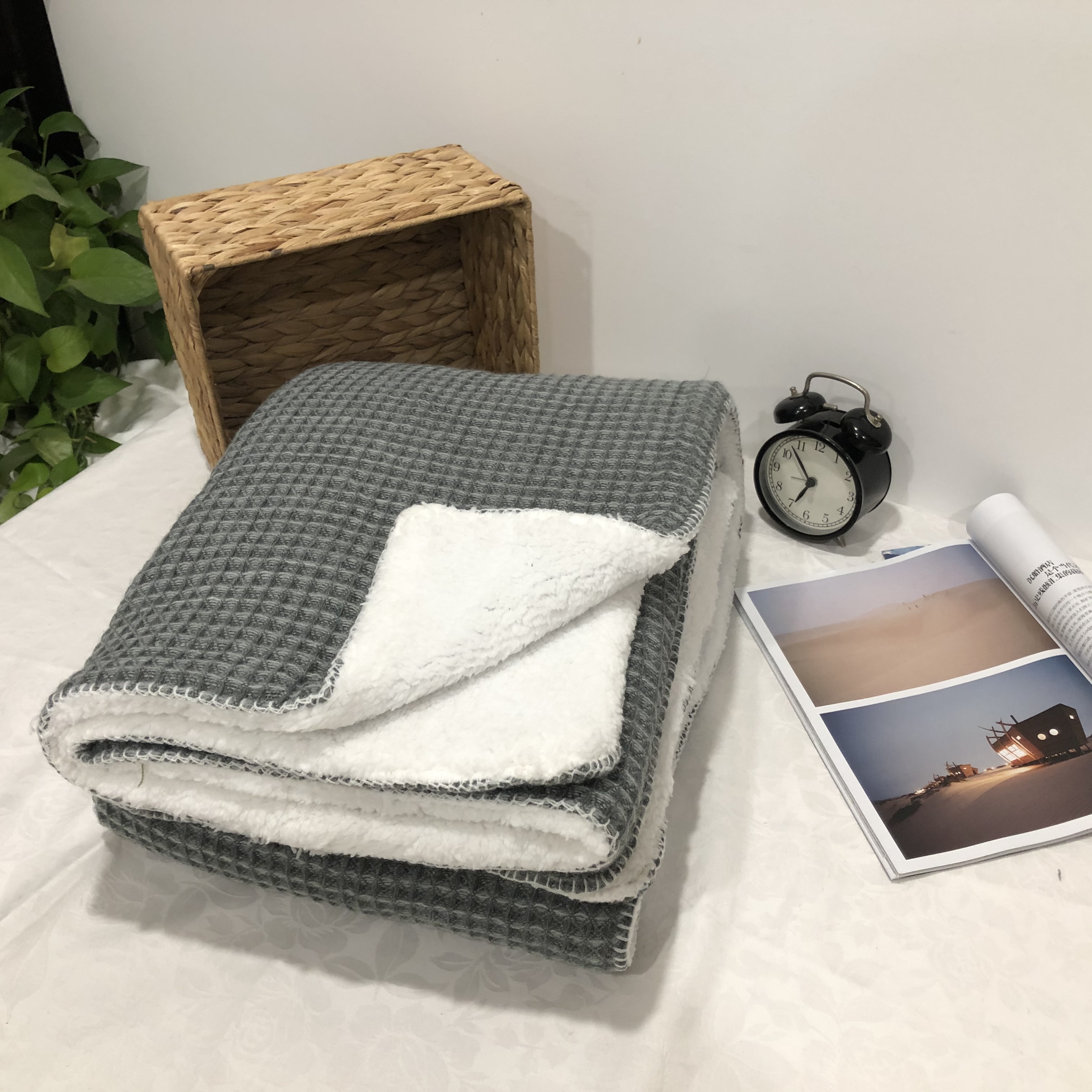 Waffle Knit throw