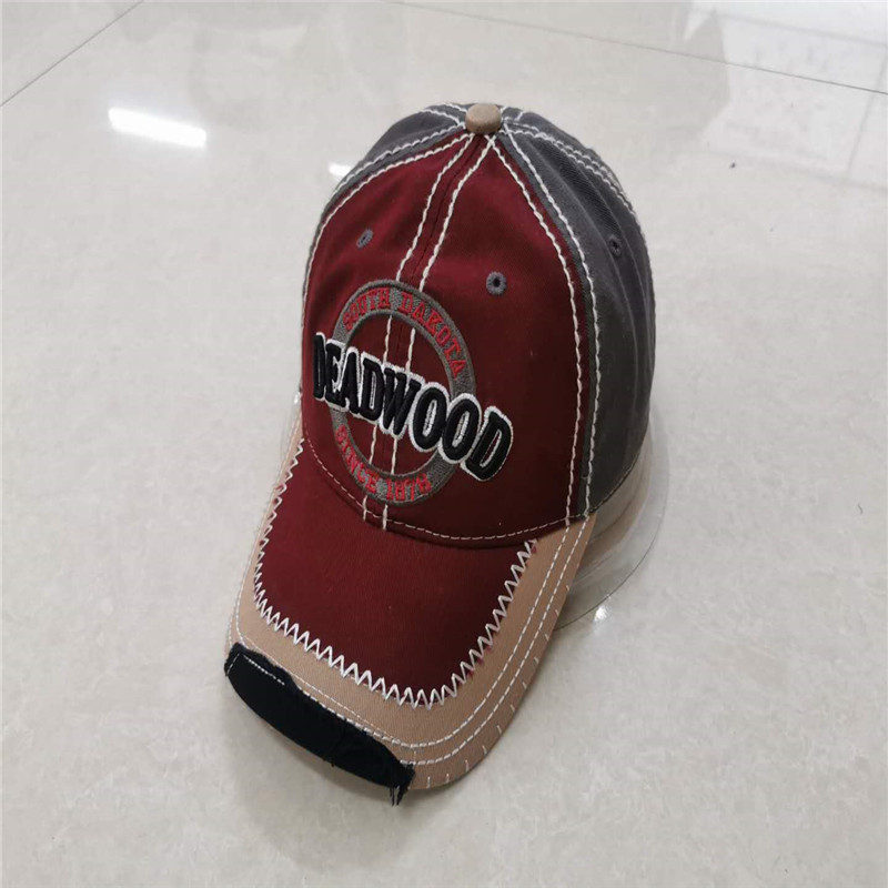 Baseball Cap washed style with patch embroidery