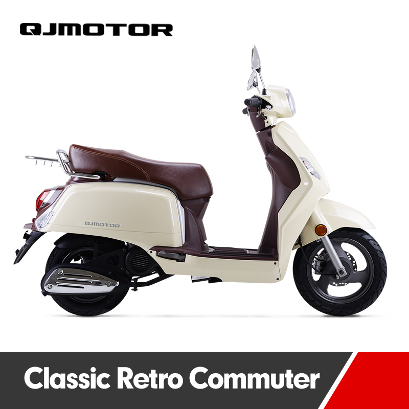 QJMOTOR 2021 model QJ125T-27C EEC EURO-V EURO-5 150CC GAS POWER CLASSIC RETRO SCOOTER MOTORCYCLE