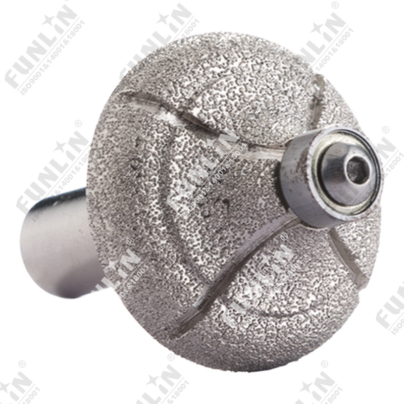 Vacuum brazed diamond carving burr