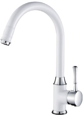 Single lever spray white painting kitchen mixer