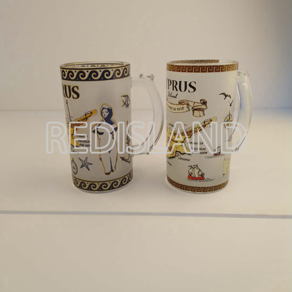 Decal beer glass mug
