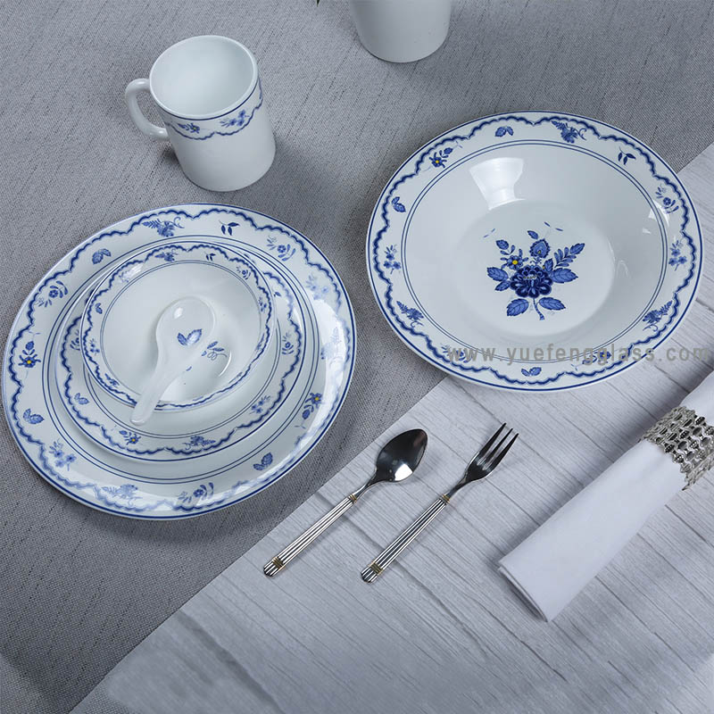24pcs Dinner Set Opal Glassware