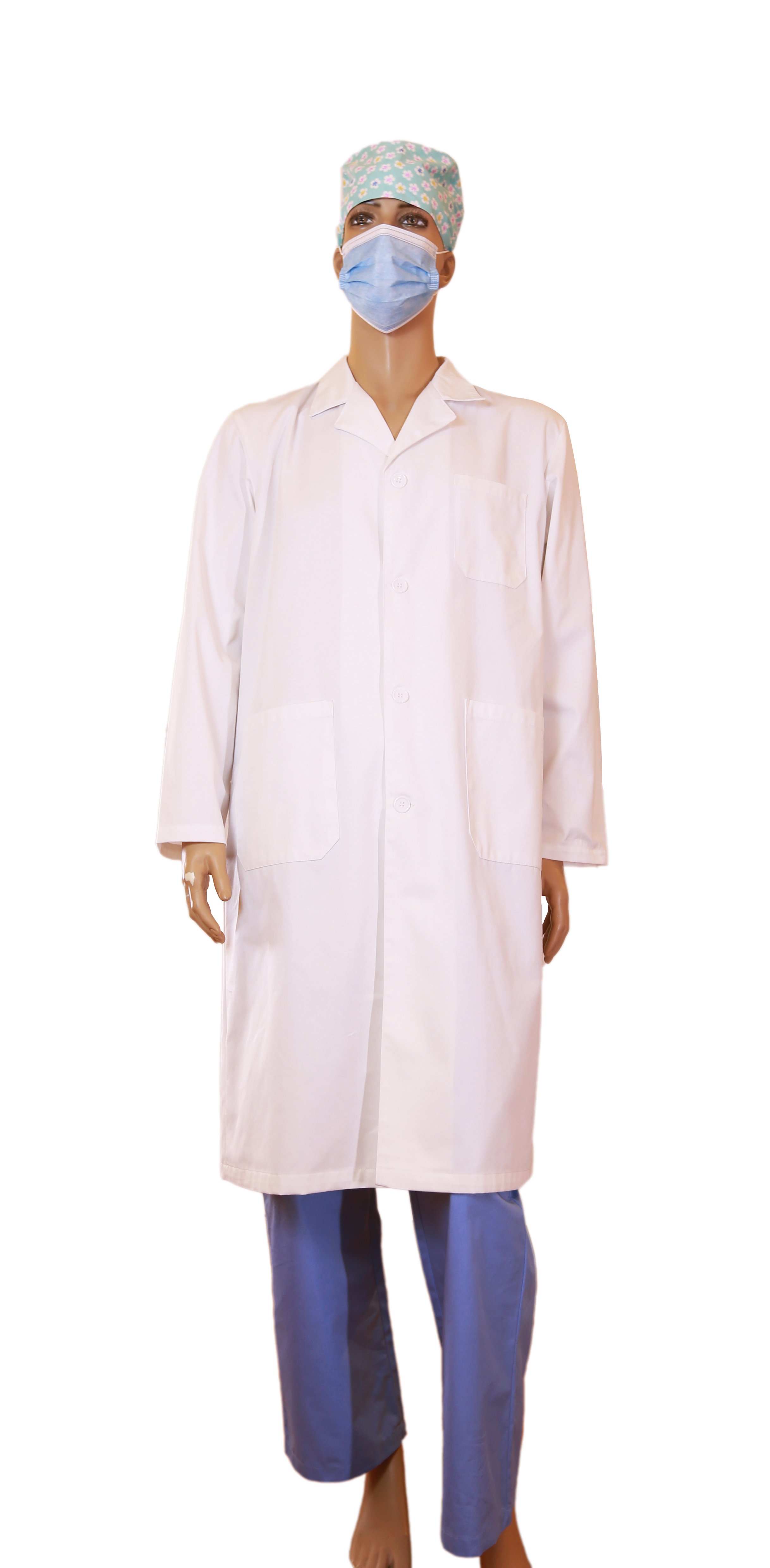 White lab coat gown for hospital use