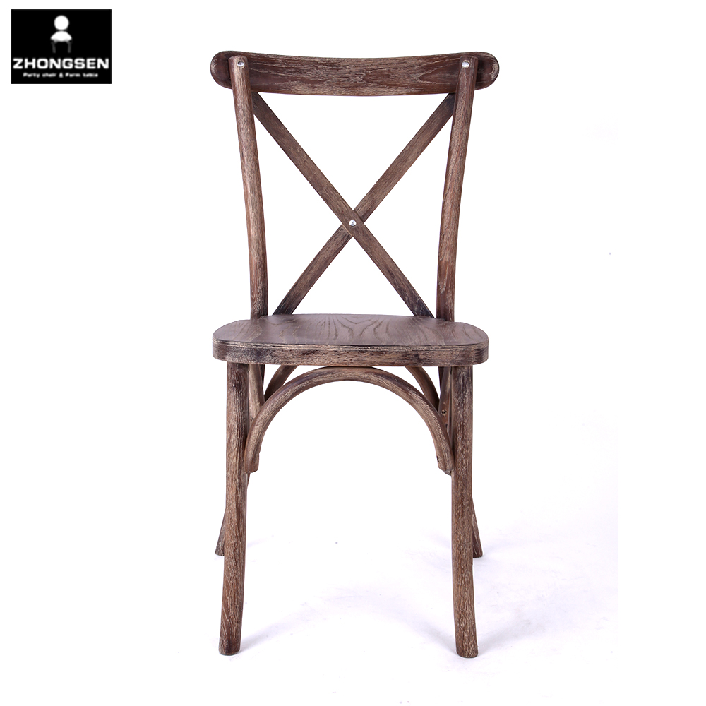 oak wood cross back chairs