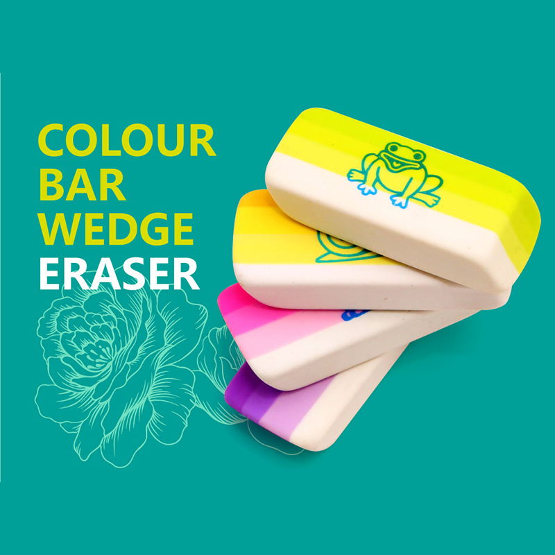 ZD-6711 colorful stripe wedge eraser