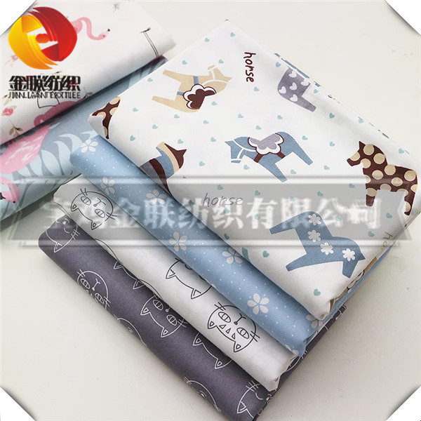 full combed CVC printed shirting fabric CVC55/45 45*45 110*76 150cm