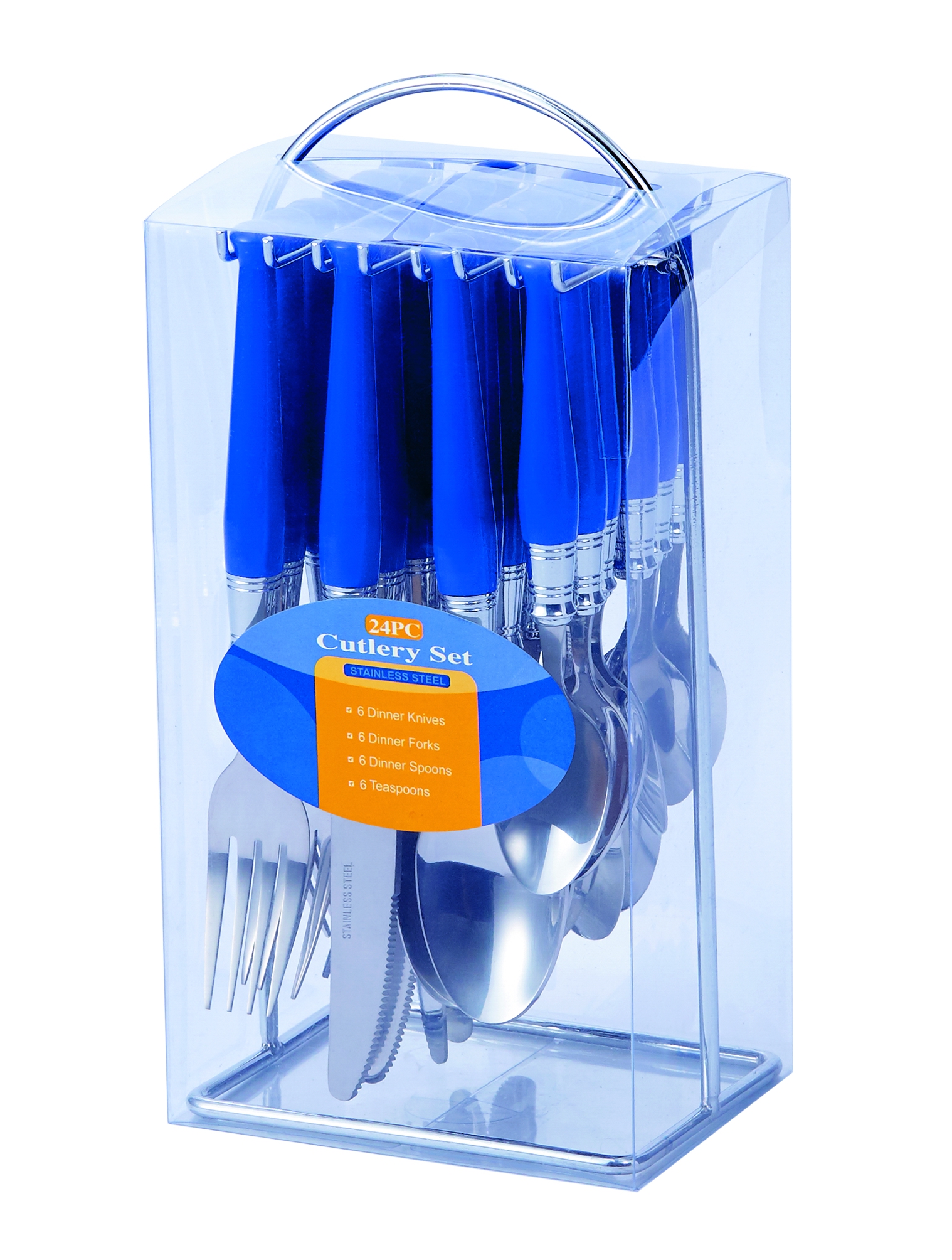 Stainless Steel Cutlery Set Chrome stand+PVC