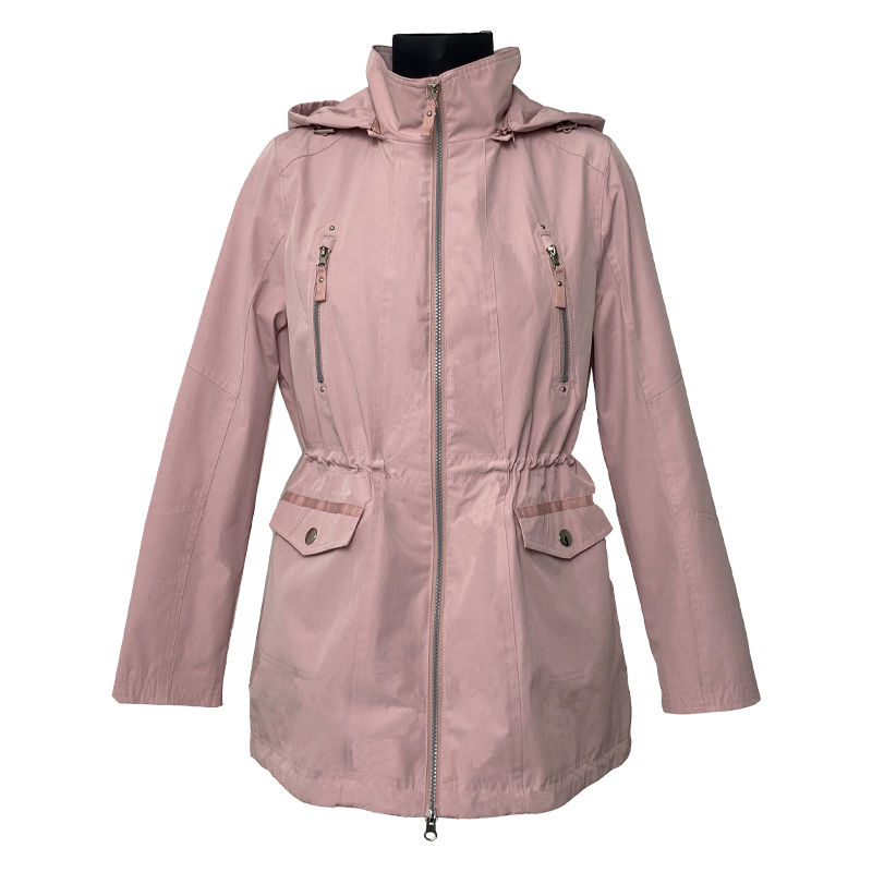 ladies polyester/nylon mixed trench coat