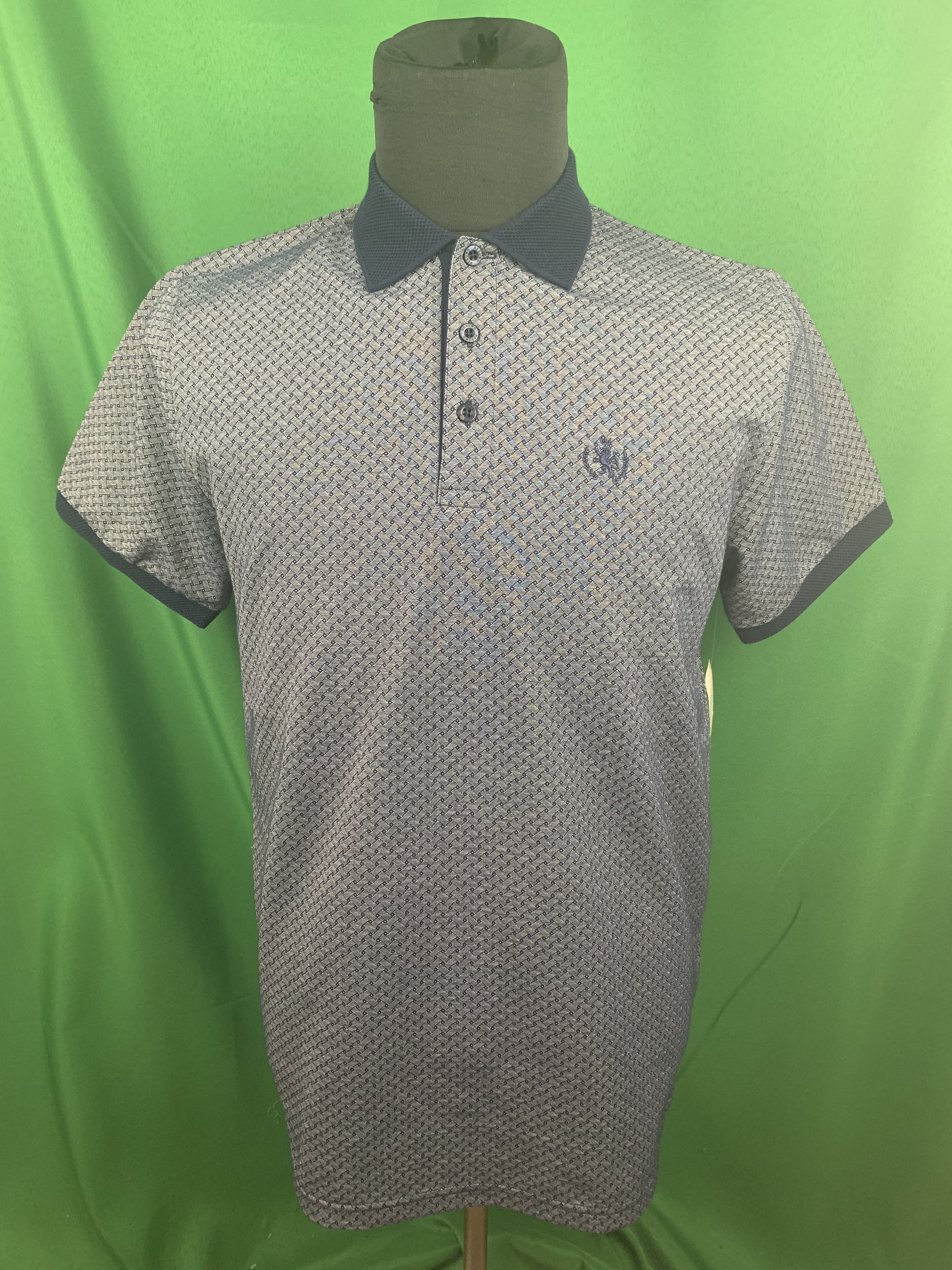 Qx19012 100% Cotton Jacquard Polo