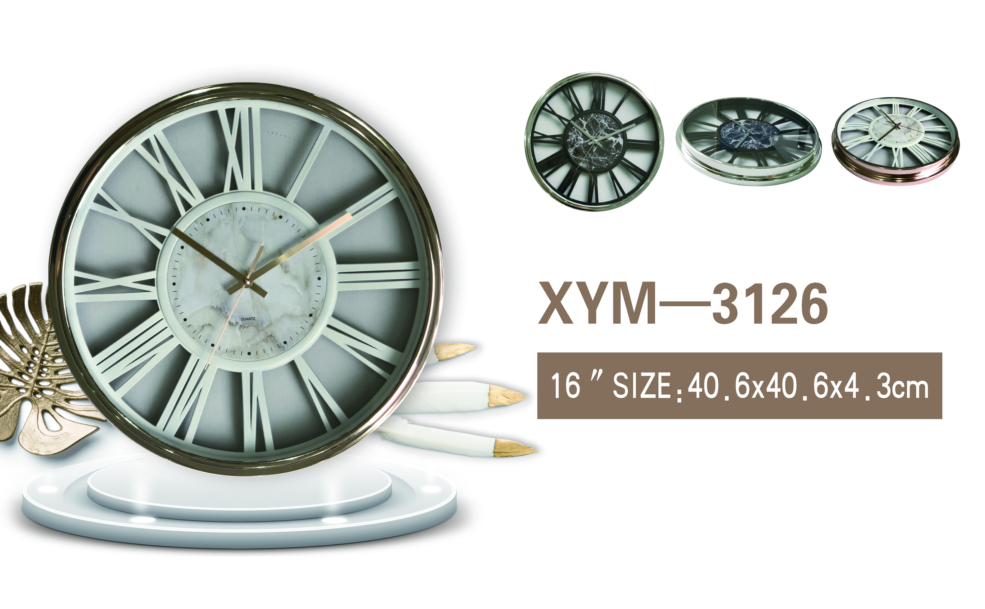 16inch modern simple style quartz wall clock