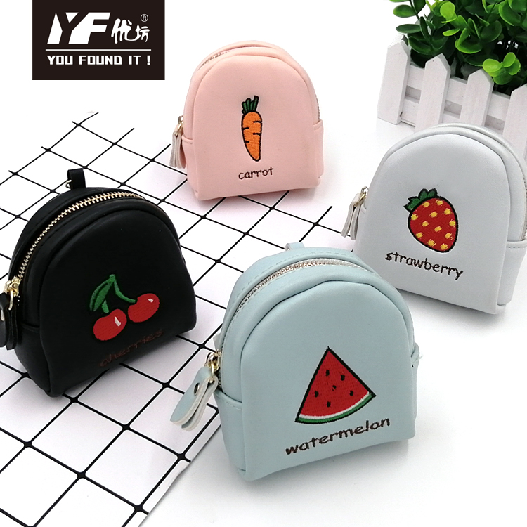 Hot sale custom cute rucksack style pu coin purse