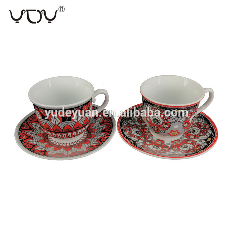 YDY porcelain factory middle east coffee turkish tea cup saucer