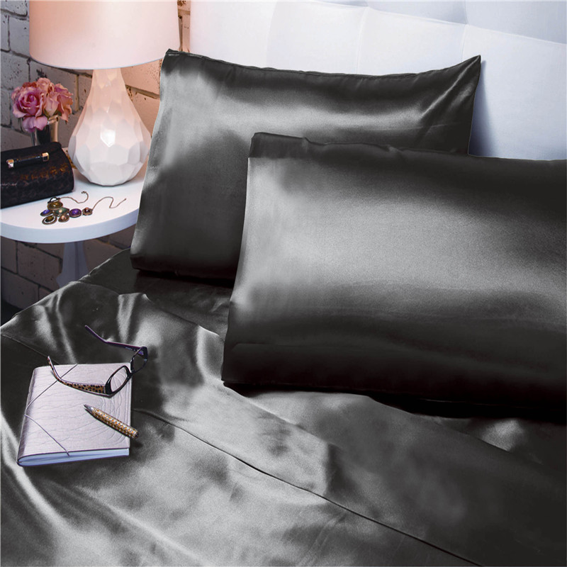 Satin bed sheet set