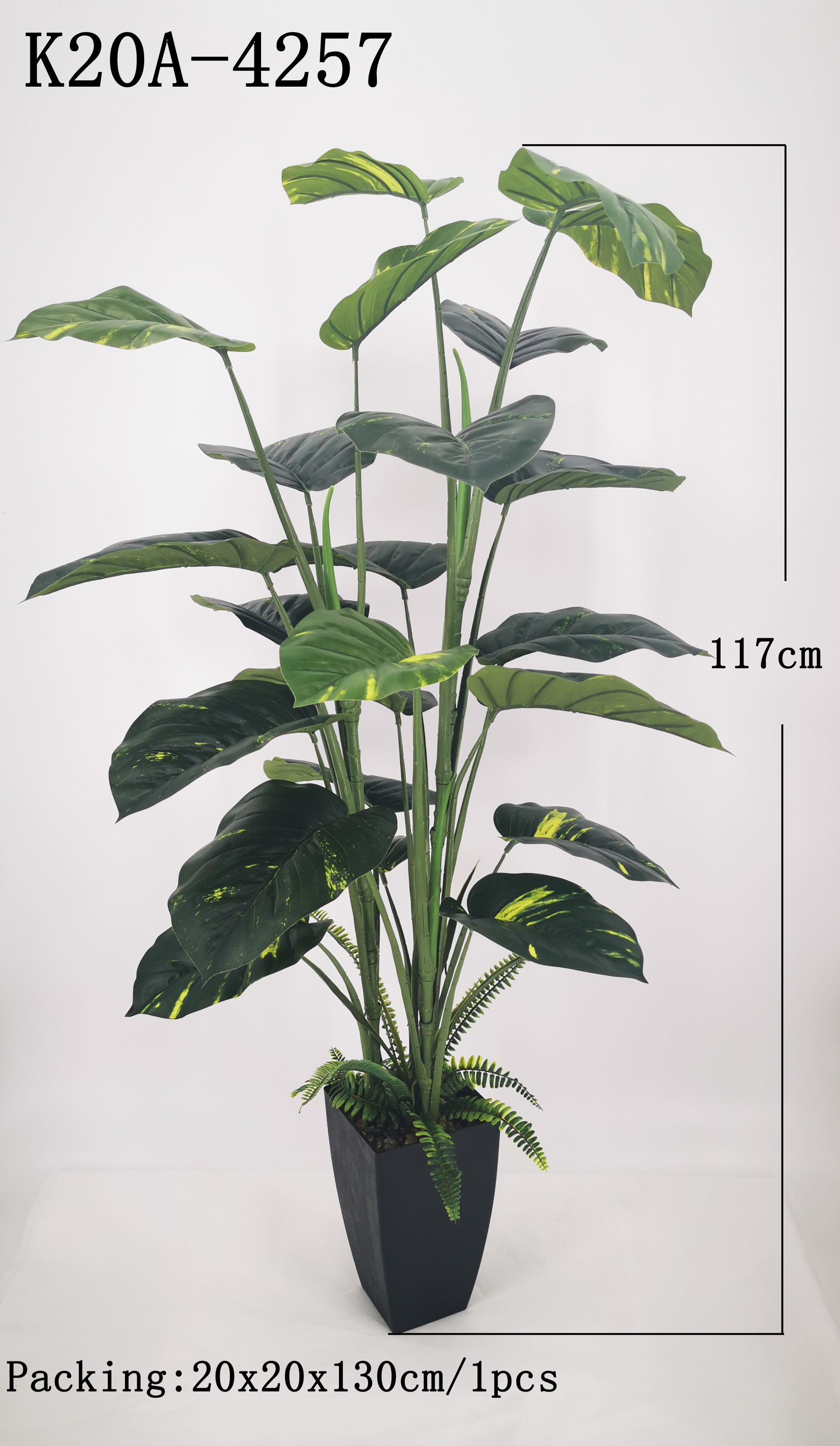 Green Aitificial Tropical Plant with Pot, for Farmhouse,Home, Garden, Office,Patio,Wedding,Indoor,Outdoor Decoration.