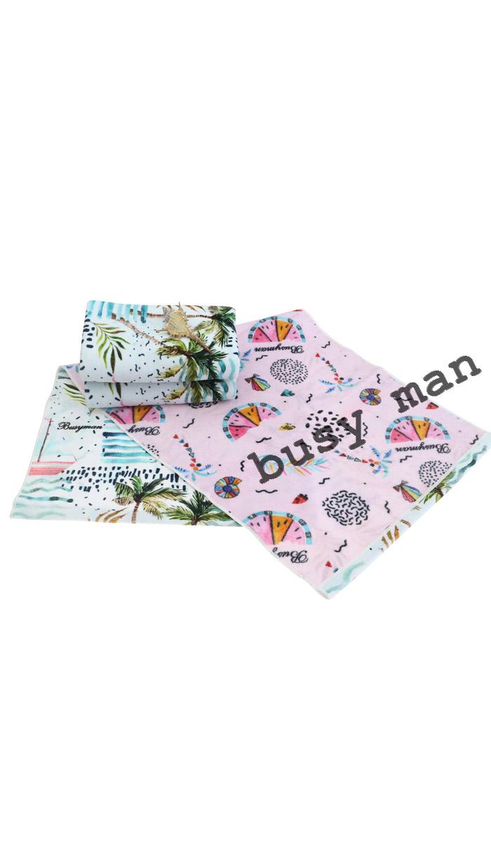 double sides cotton digital printed face towel