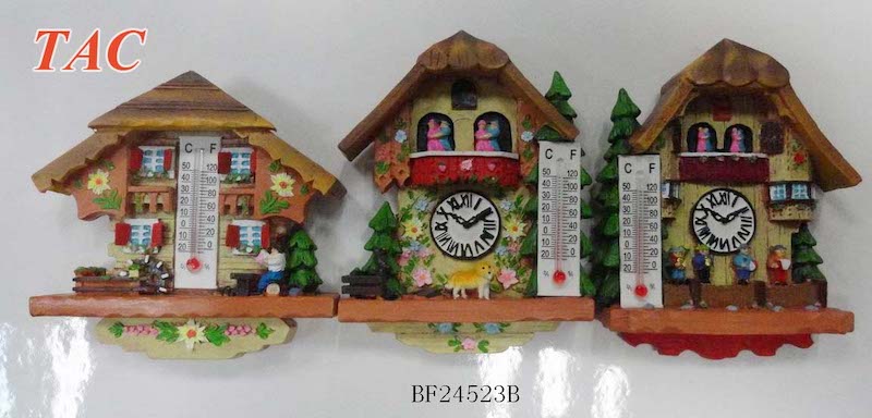 Cuckoo Clock Magnet With Thermometer