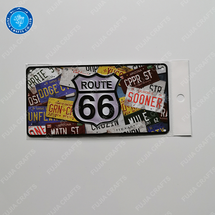 factory price CMYK printing souvenir 3d embossed funny decorative retro bicycle license plates