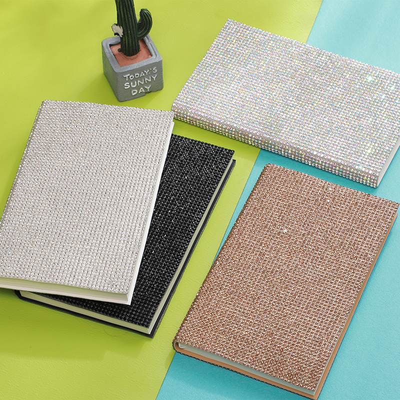 20D125 A6 soft cover with artificial diamond fashionable notebook
