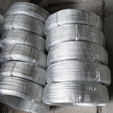 Electro galvanized steel wire rope 7X7