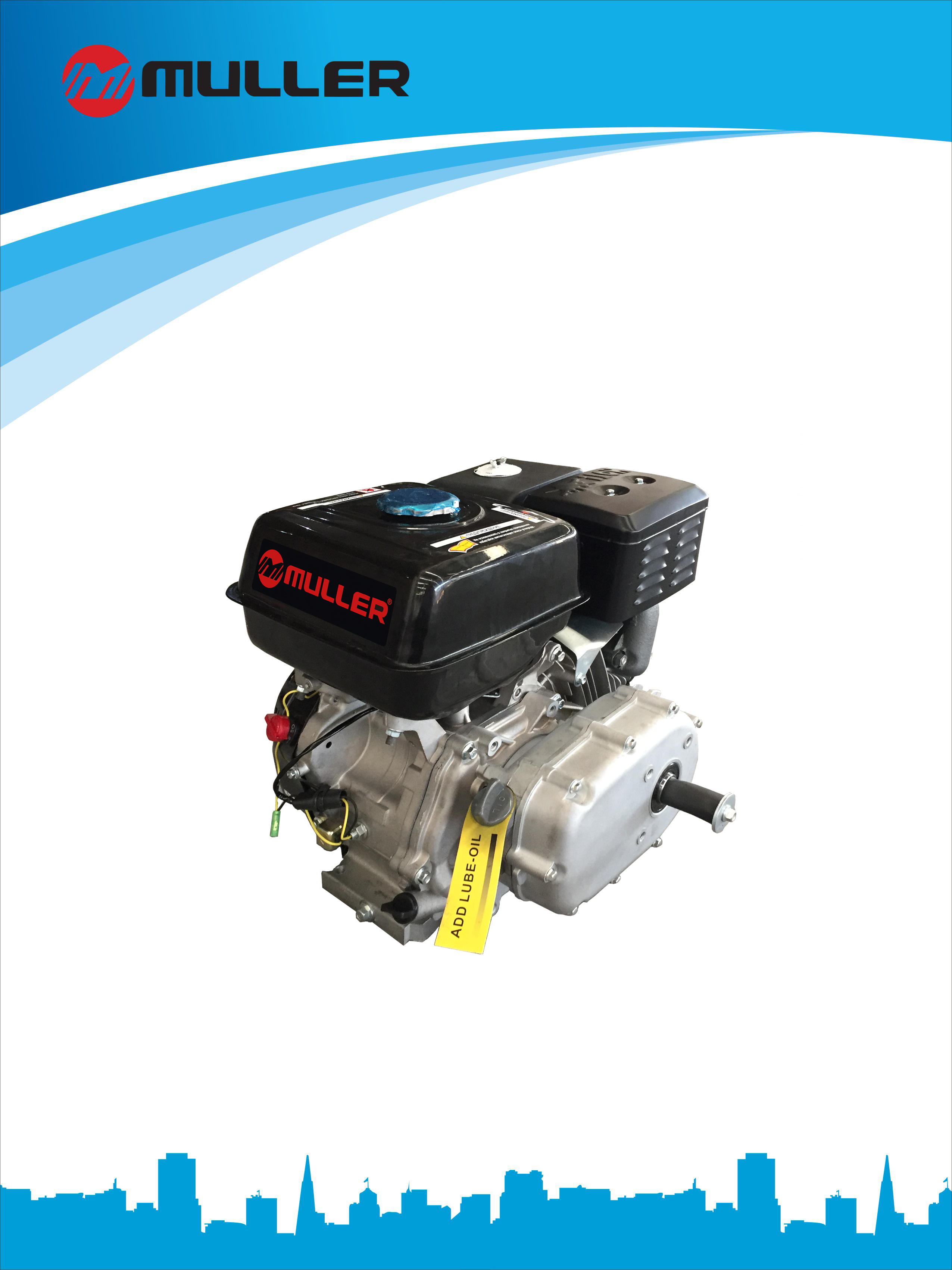 Gasoline engine with reducer