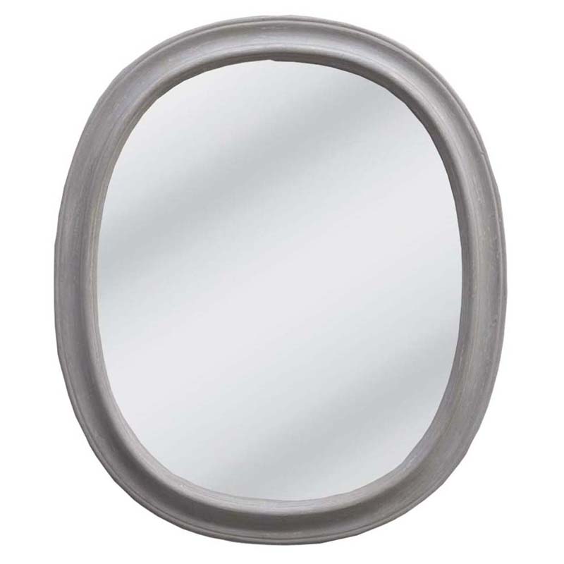 brown ash frame with flat mirror