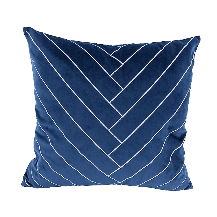 Embroidery Velveteen Cushion-Twill Design