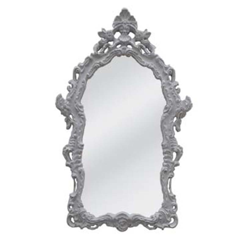 smoky grey frame with flat mirror
